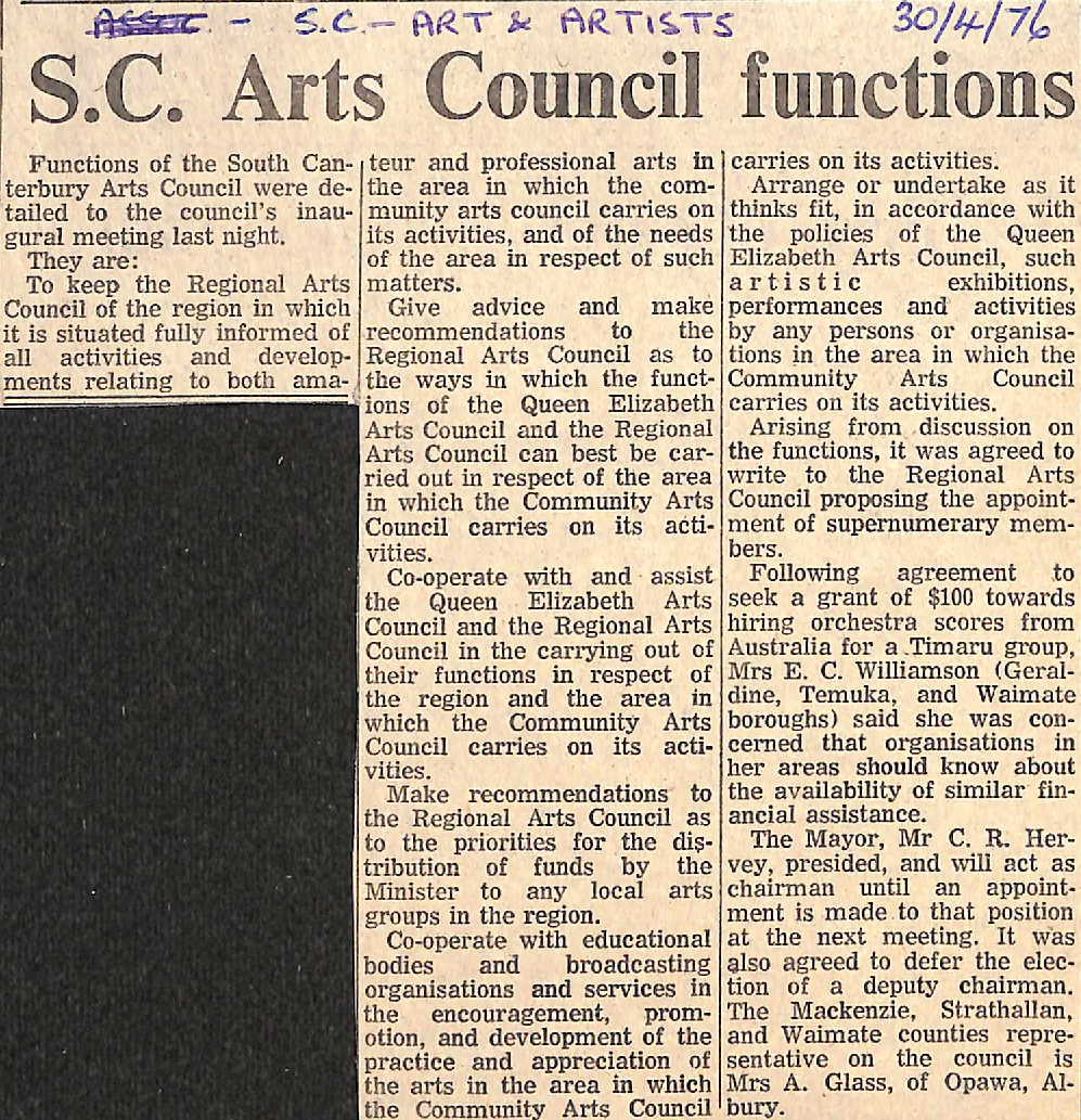 SC Arts Council functions