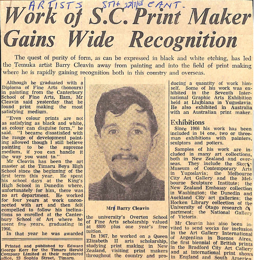 Work of SC Print Maker Gains Wide Recognition