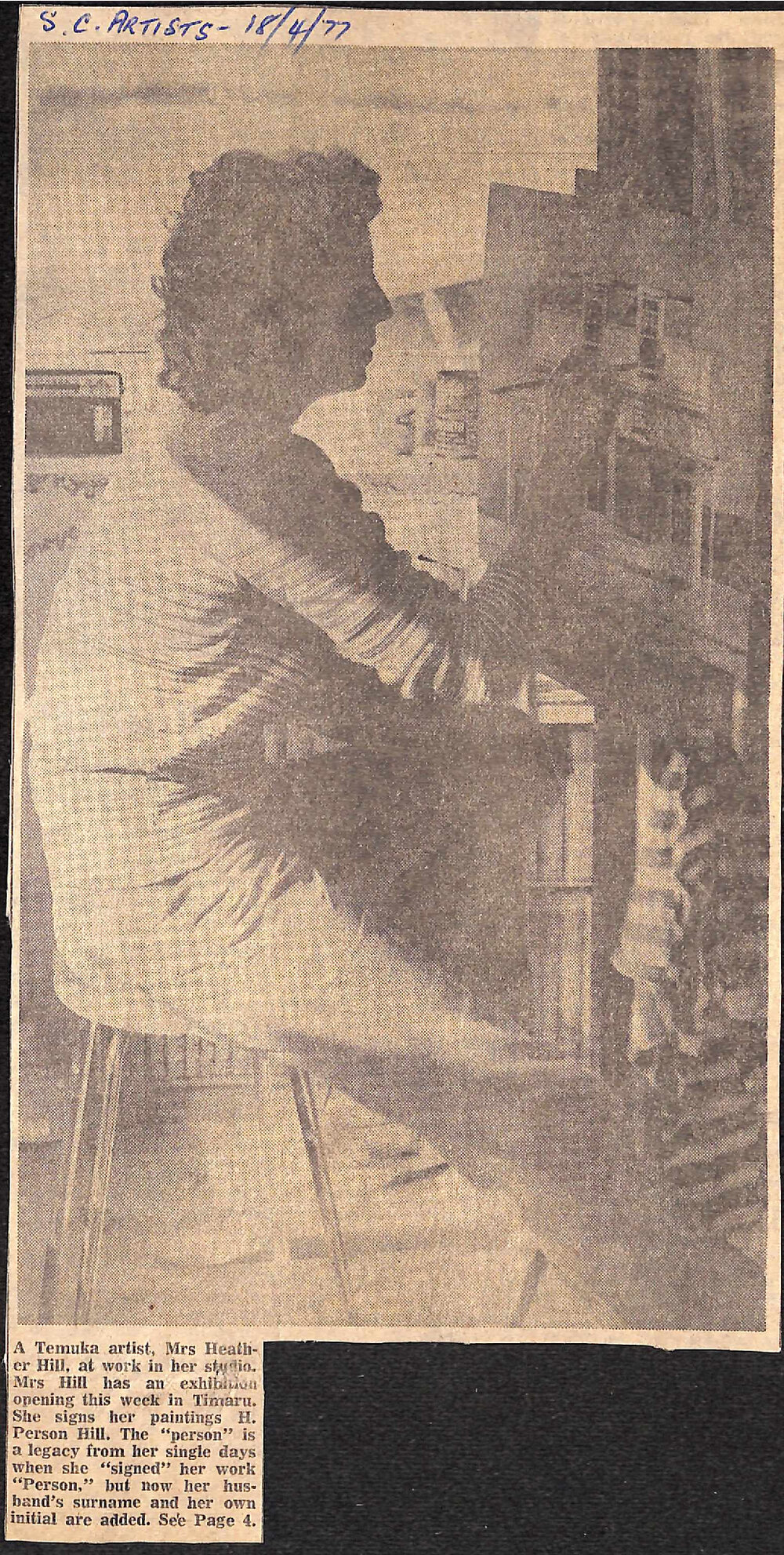 Temuka artist Heather Hill