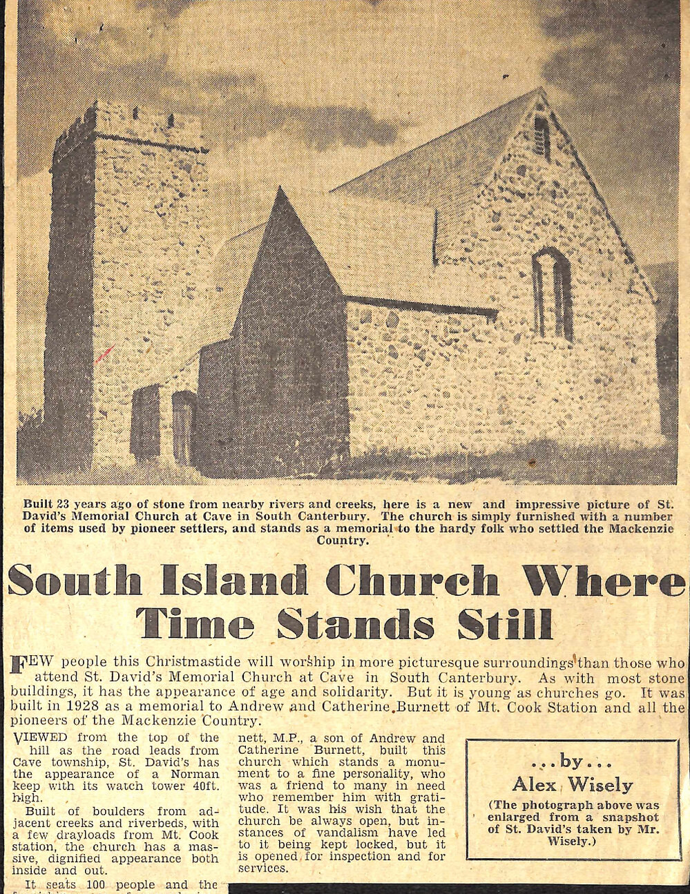 South Island Church Where Time Stands Still