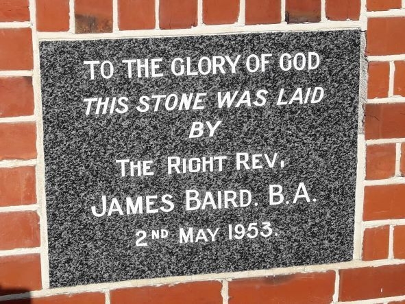 Trinity Church Hall foundation stone