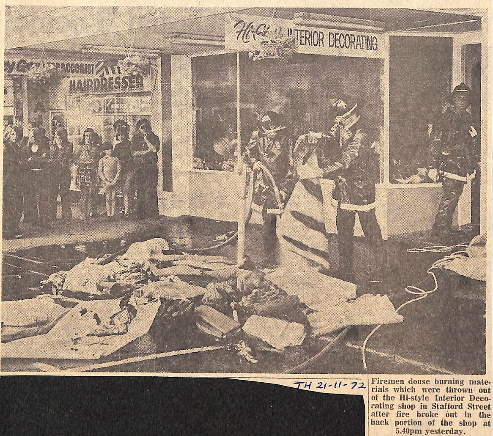 Fire at Hi-style Interior Decorating shop