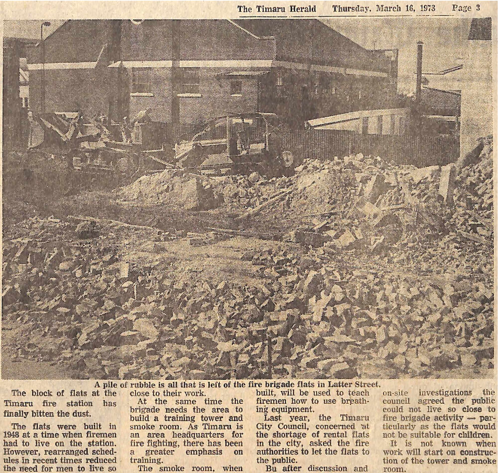 Fire station flats demolished