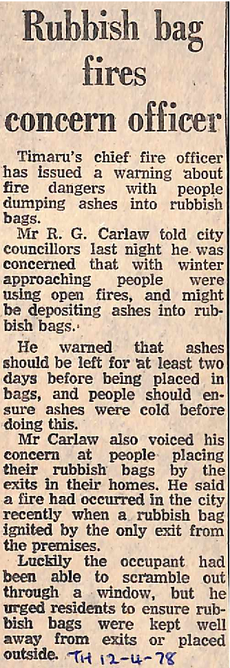 Rubbish bag fires concern officer