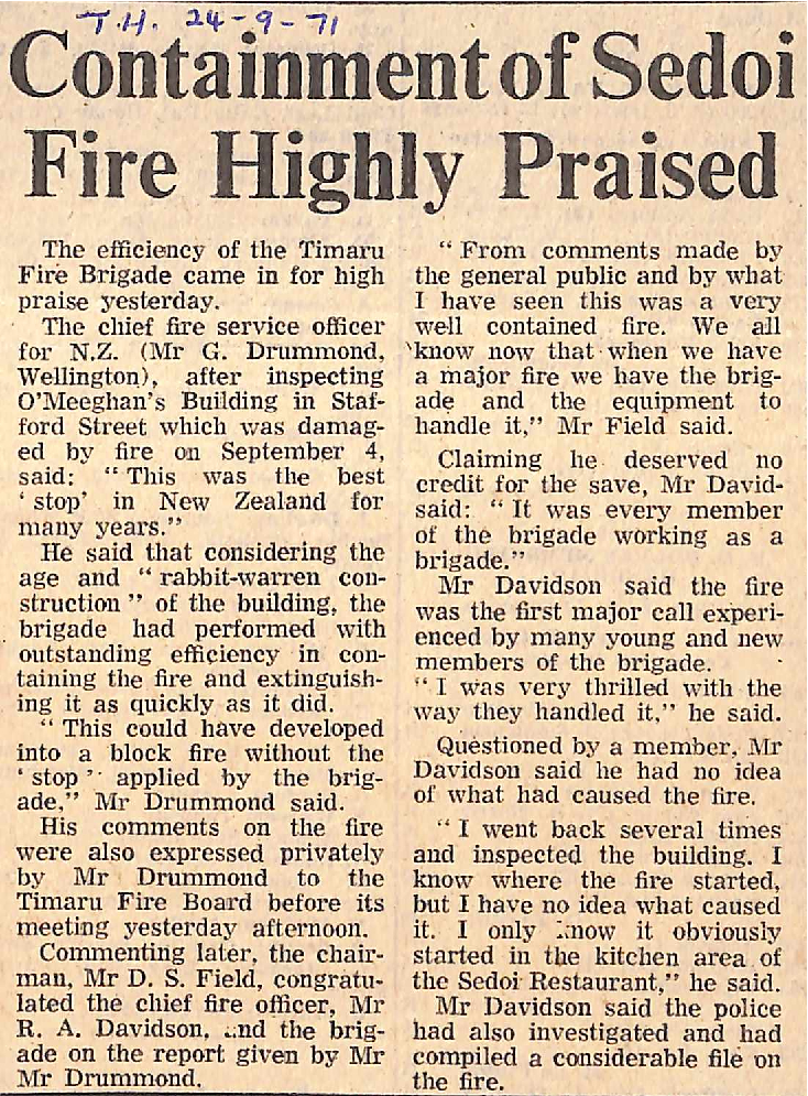 Containment of Sedoi Fire Highly Praised 