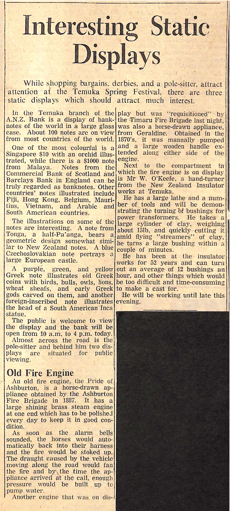 Interesting Static Displays