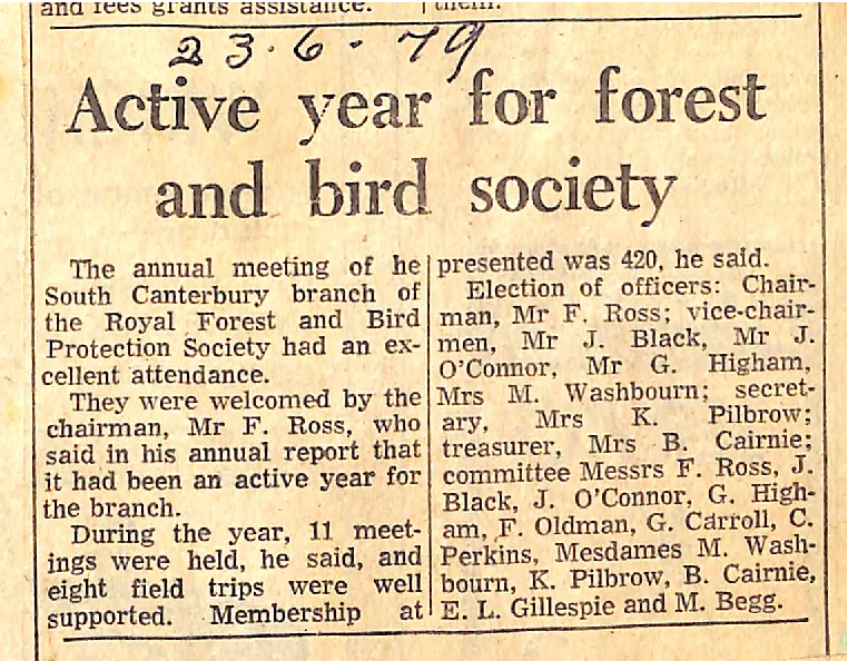 Active year for forest and bird society