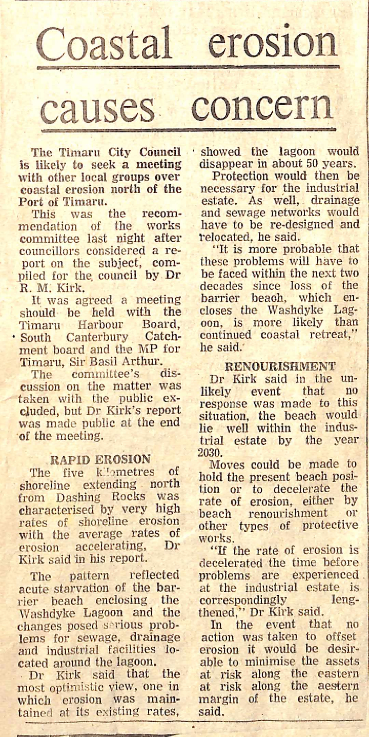 Coastal erosion causes concern