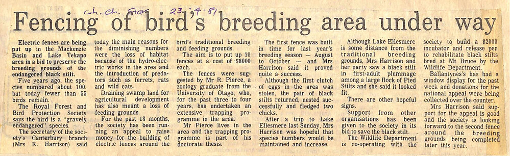 Fencing of bird's breeding area under way