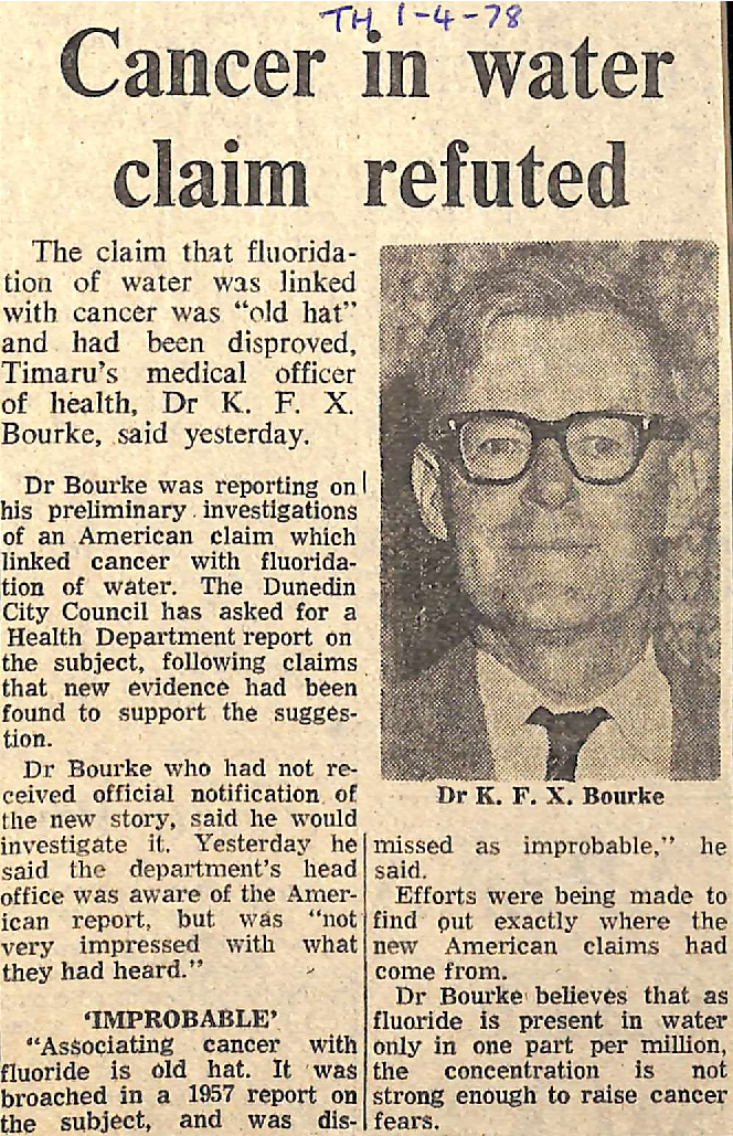 Cancer in water claim refuted