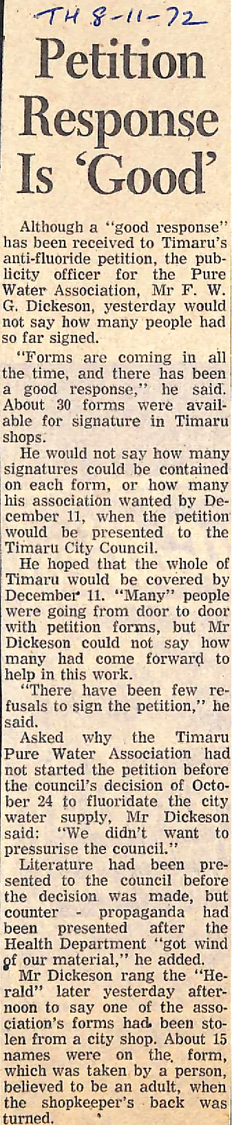 Petition Response Is 'Good'