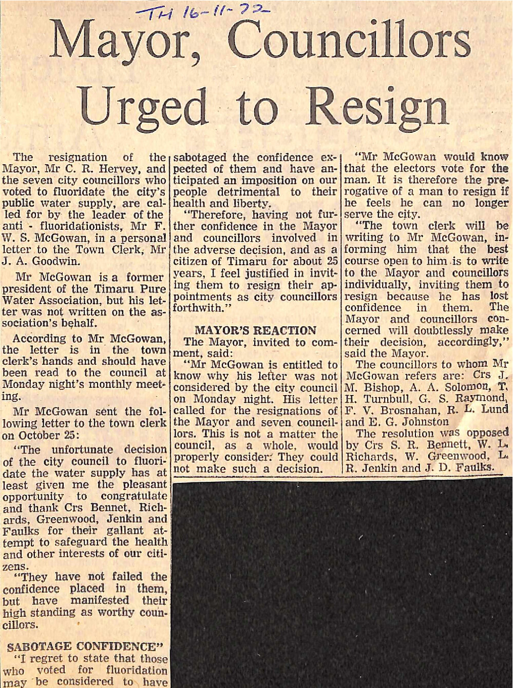 Mayor, Councillors Urged to Resign