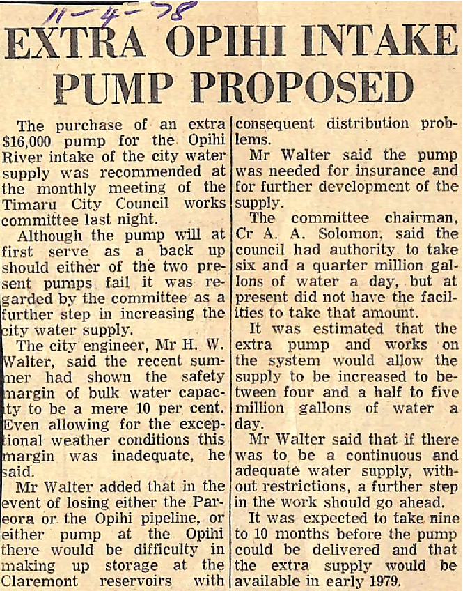 Extra Opihi Intake Pump Proposed