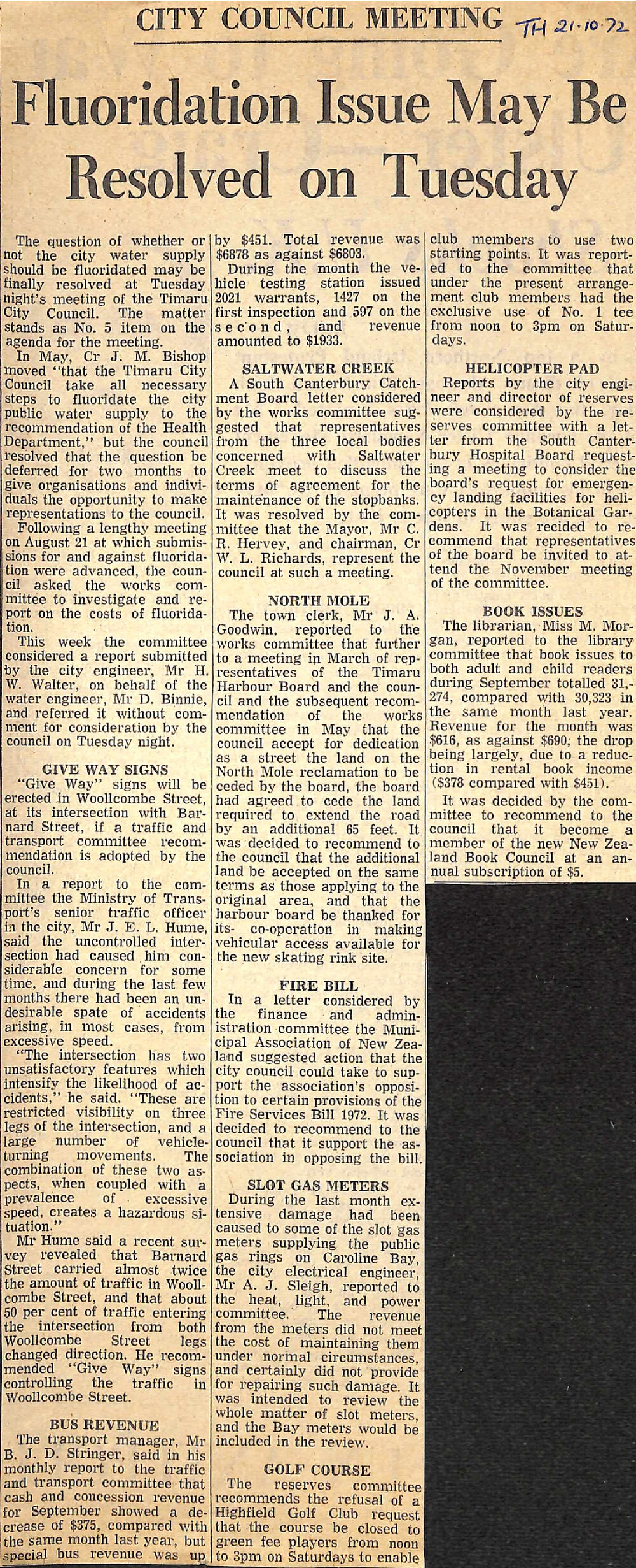 City Council Meeting: Fluoridation Issue May Be Resolved on Tuesday