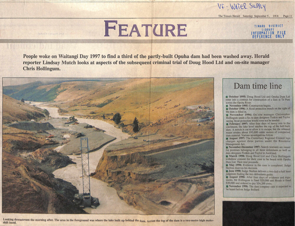 Edge of the seat stuff: Looking back on the Opuha dam trial