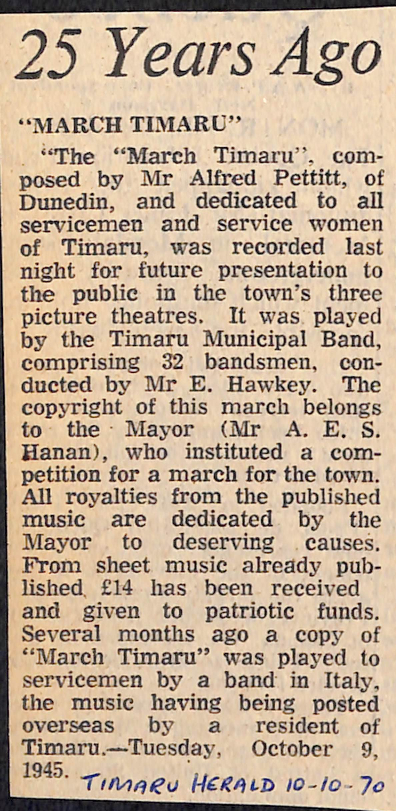 25 Years Ago: March Timaru