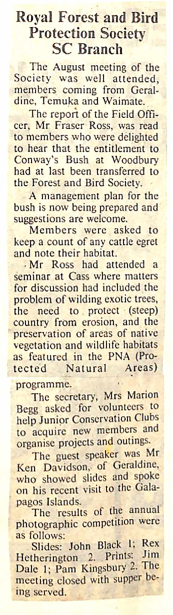 Royal Forest and Bird Protection Society SC Branch