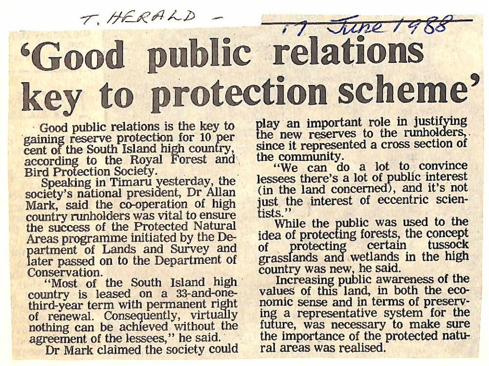  'Good public relations key to protection scheme'