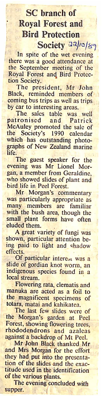 SC branch of Royal Forest and Bird Protection Society