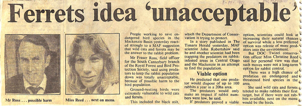 Ferrets idea 'unacceptable'