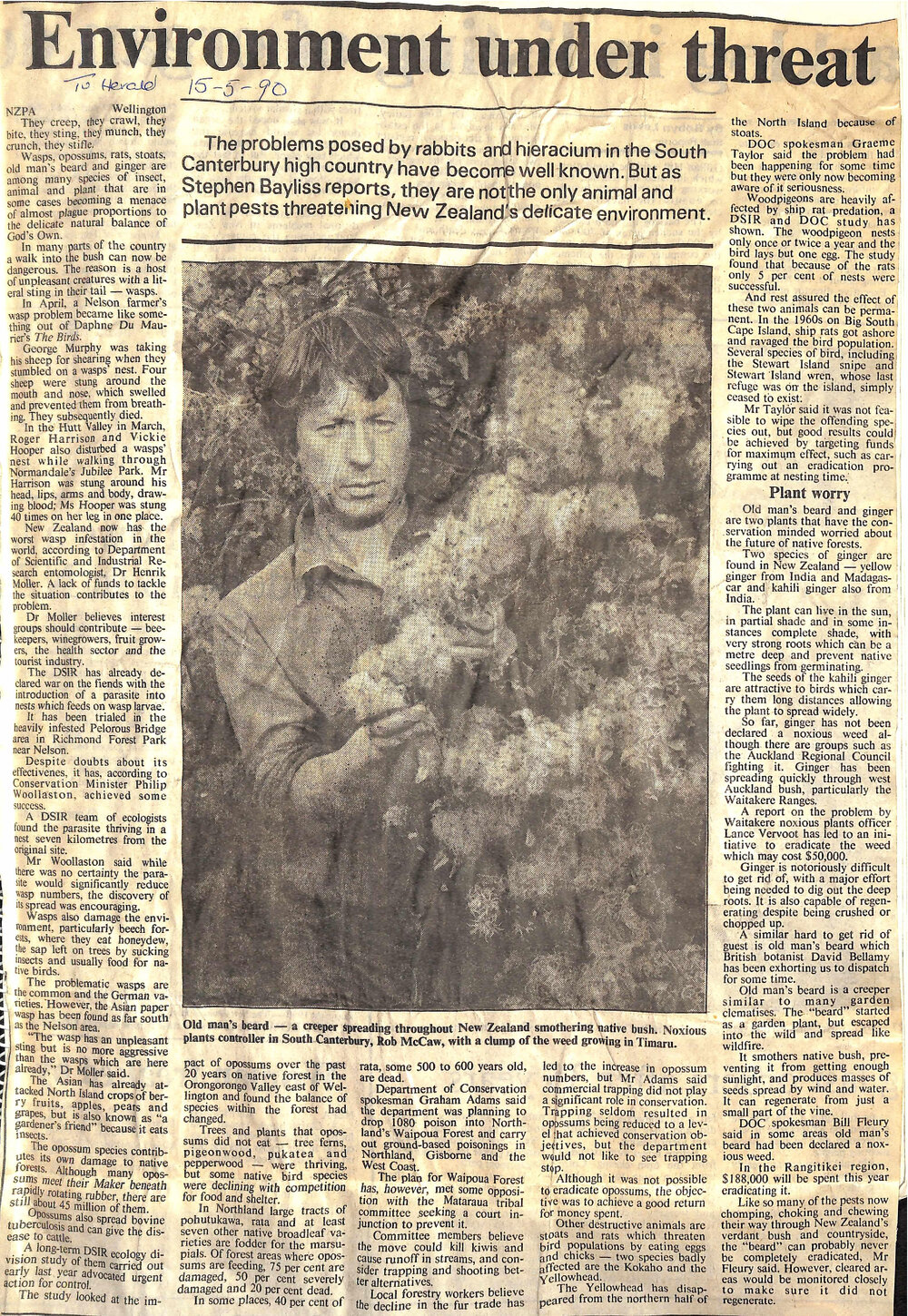 Environment under threat