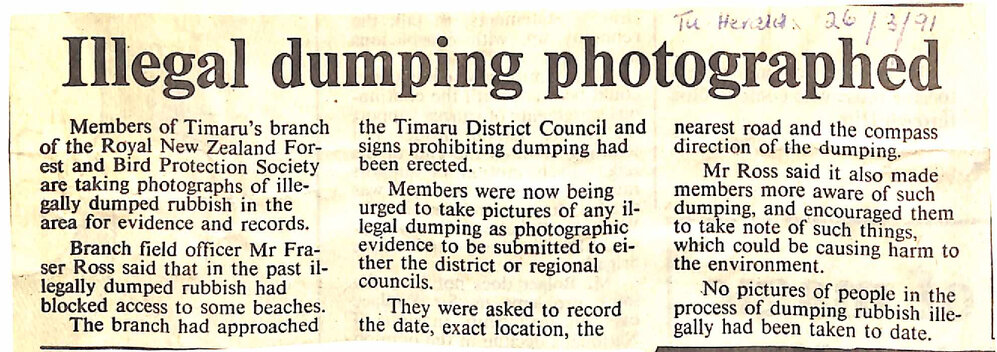 Illegal dumping photographed