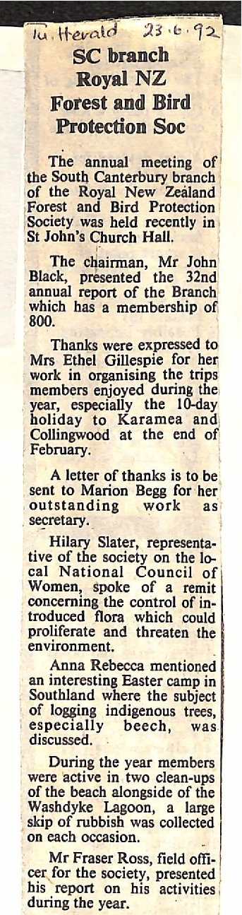 SC branch Royal Forest and Bird Protection Soc