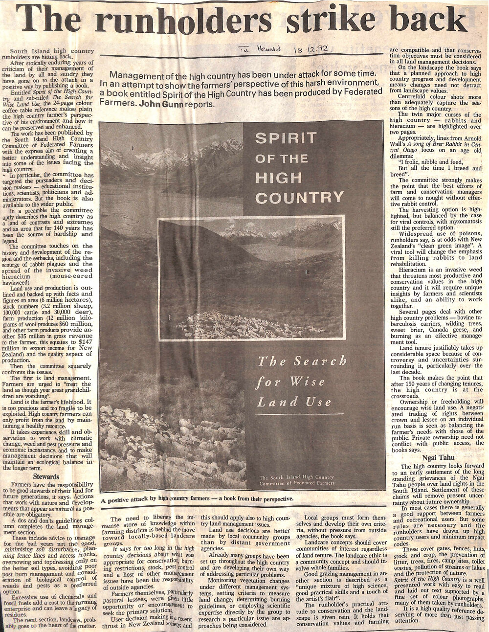 The runholders strike back