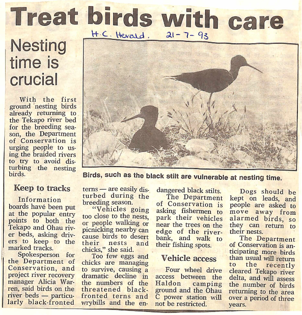 Treat birds with care: Nesting time is crucial