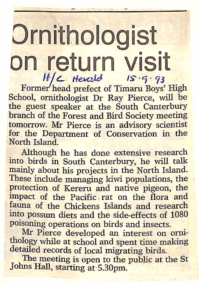 Ornithologist on return visit