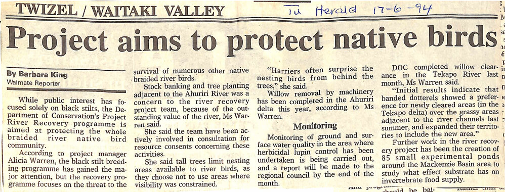 Project aims to protect native birds