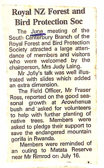 Royal NZ Forest and Bird Protection Soc