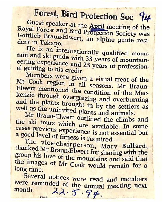 Forest, Bird Protection Soc