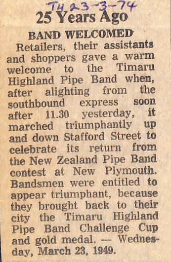 25 years ago: Band welcomed