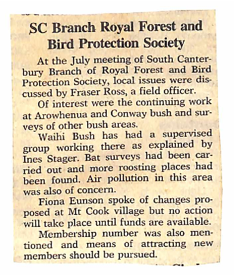 SC Branch Royal Forest and Bird Protection Society