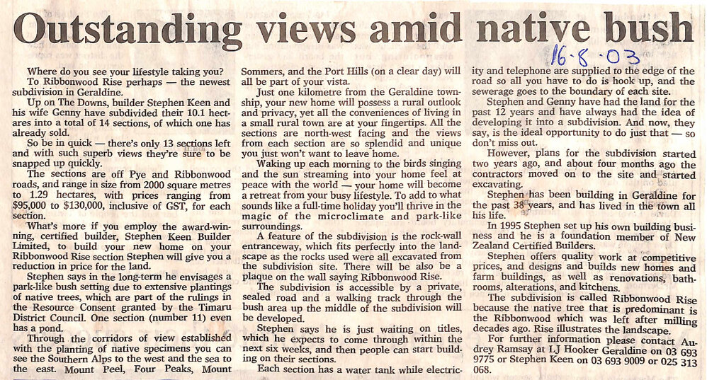 Outstanding views amid native bush