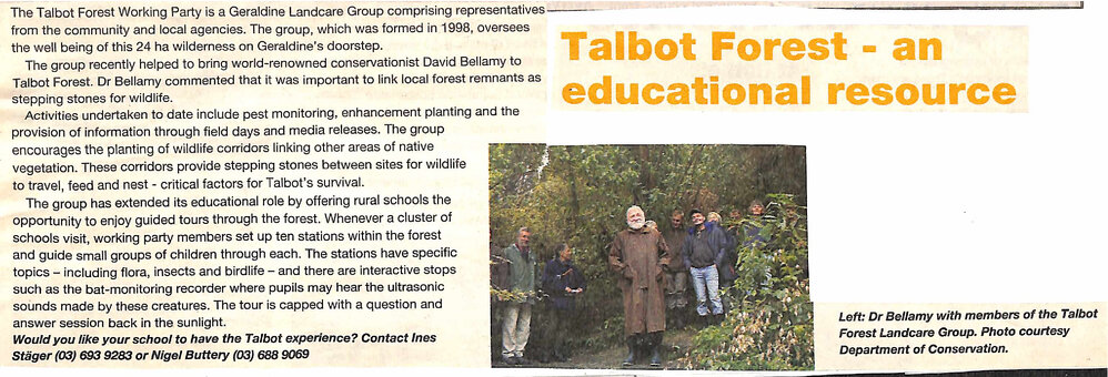 Talbot Forest - and educational resource