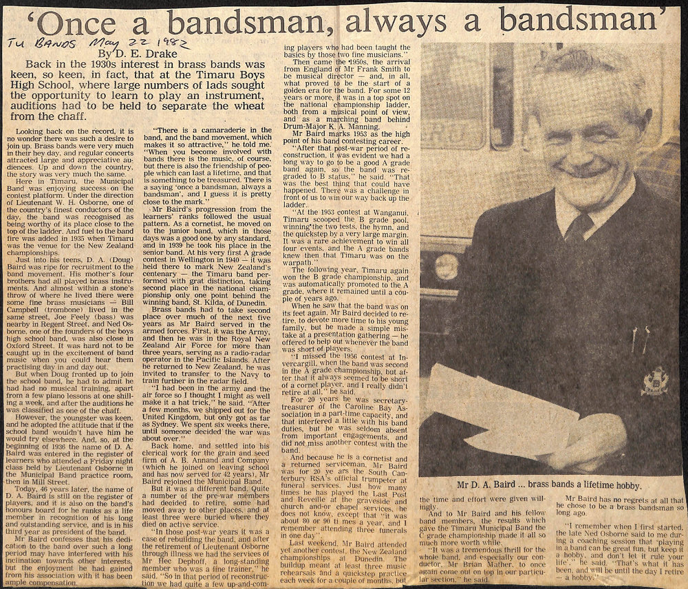 Once a bandsman, always a bandsman