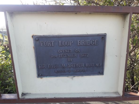 Port Loop Road plaque