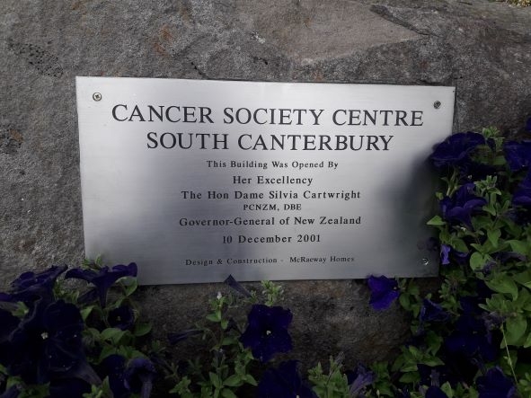 Cancer Society plaque 