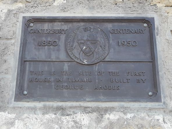 Plaque: Timaru's first house