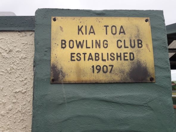 Kia Toa Bowling Club plaque