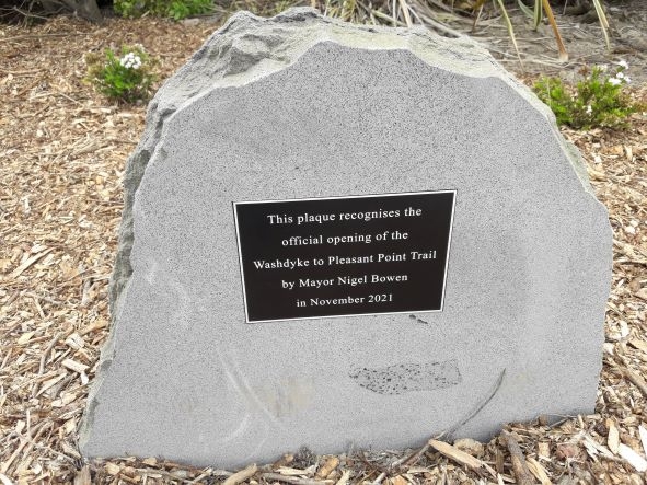 Central South Trail official opening plaque