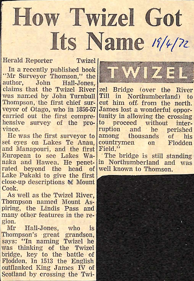 How Twizel Got its Name