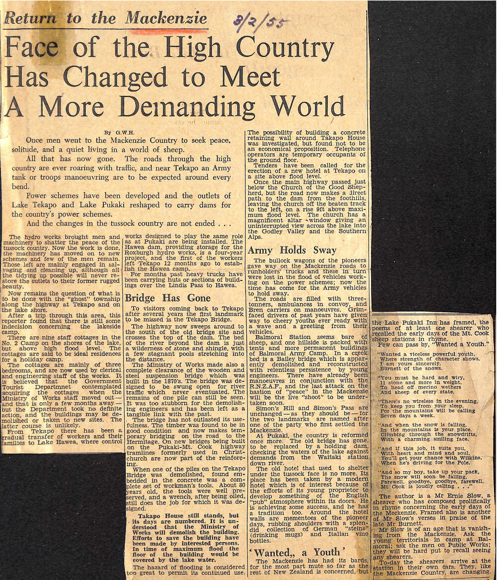 Return to the Mackenzie: Face of the High Country Has Changed to Meet A More Demanding World