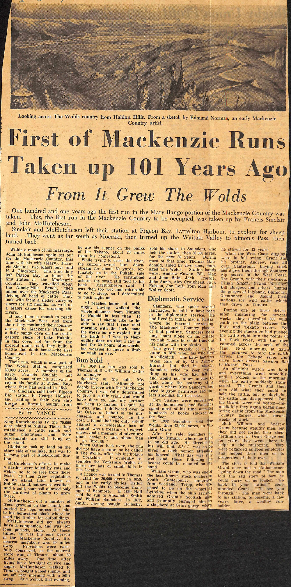 First of Mackenzie Runs Taken up 101 Years Ago, From It Grew The Wolds