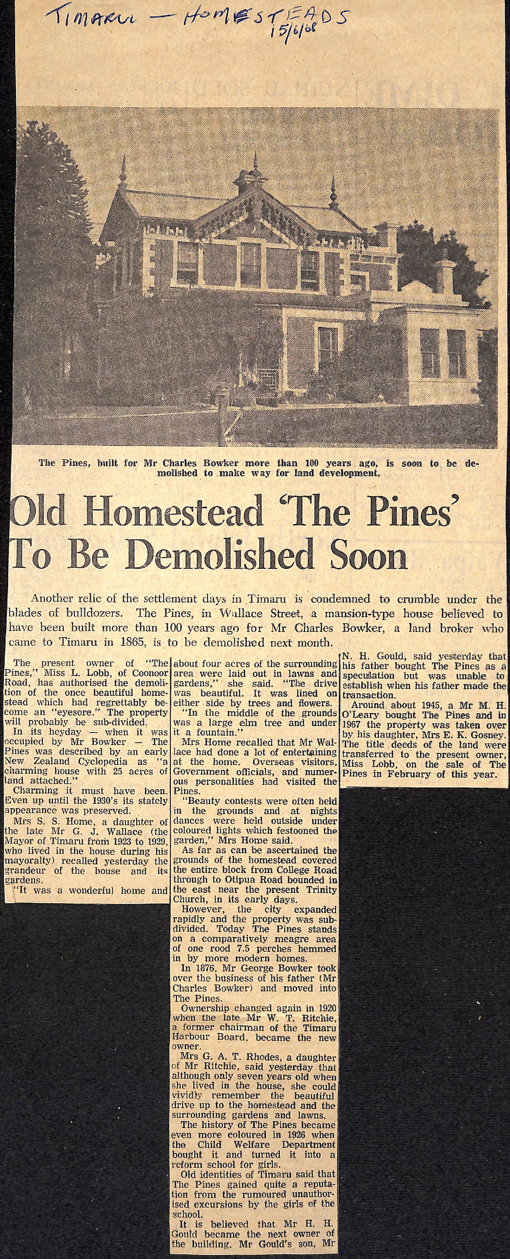 Old Homestead 'The Pines' To Be Demolished Soon