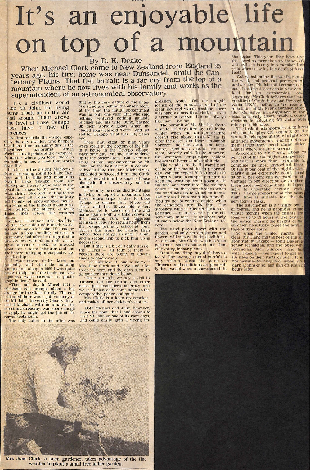 It's an enjoyable life on top of a mountain