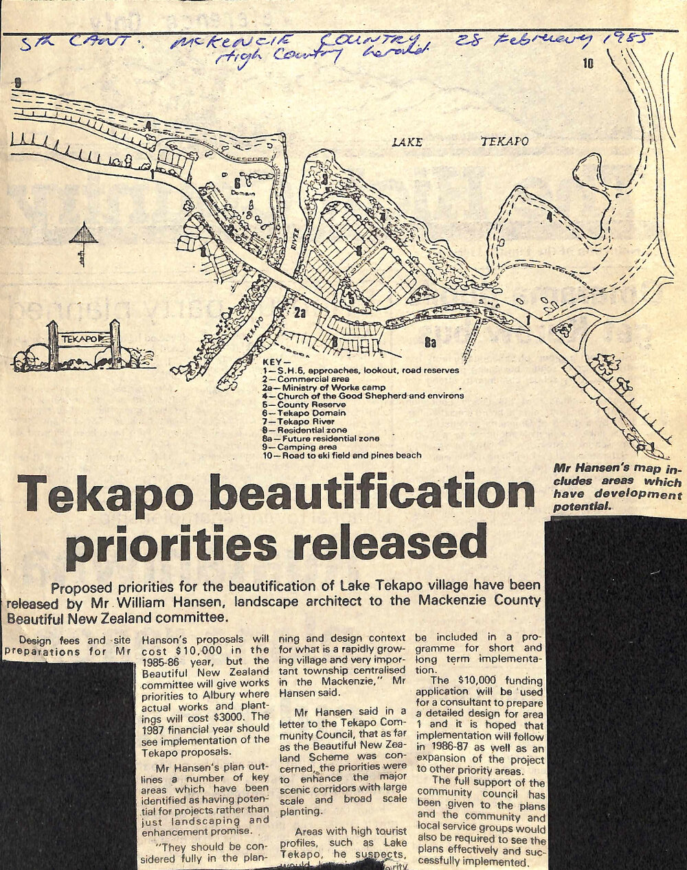Tekapo beautification priorities released