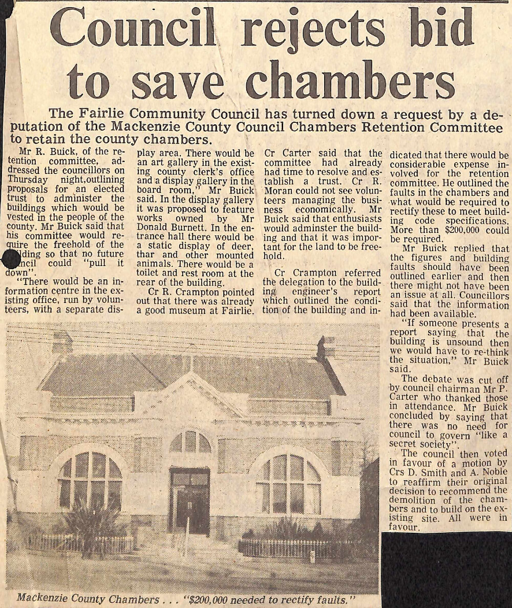 Council rejects bid to save chambers